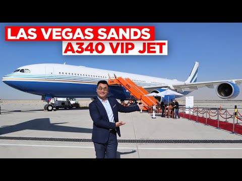 Inside the Las Vegas Sands A340-500 Private Jet