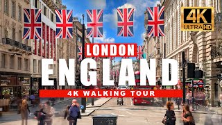 🇬🇧 4K London, England, Explore Central London in Stunning 4K 🇬🇧 Walking Tour | 4K HDR - 60fps