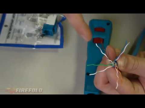 A Network 101 how to Punch Down Cat5ECat6 Keystone Jack Presented by FireFold