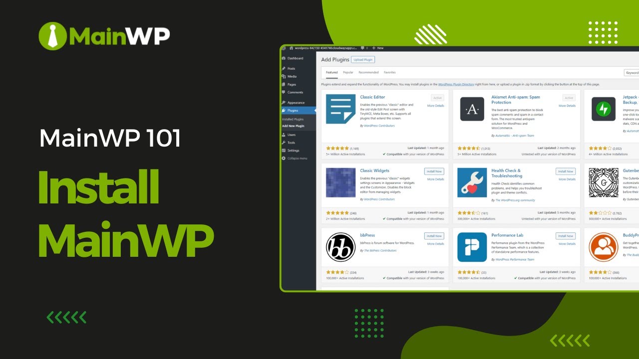 Install MainWP - MainWP 101