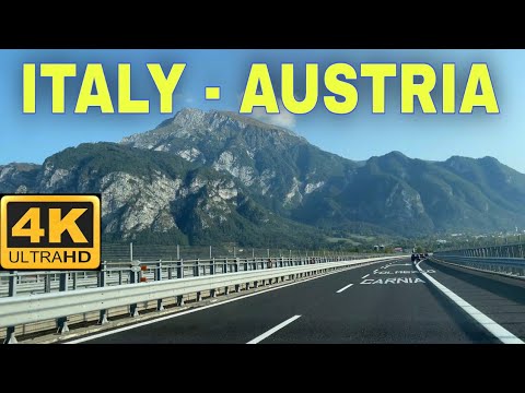 Driving Tarvisio Italy to Salzburg Austria 4K UHD