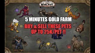 Make THOUSANDS of Gold Buying & Selling these pets!! WoW Gold Making 9.1