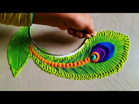 easy rangoli for krishna janmashtami by jyoti rathod