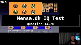 Mensa Denmark IQ test 145+ Question 14-26 (English)
