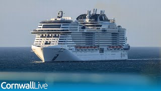 Giant cruise ship arrives in Cornwall - and leaves immediately