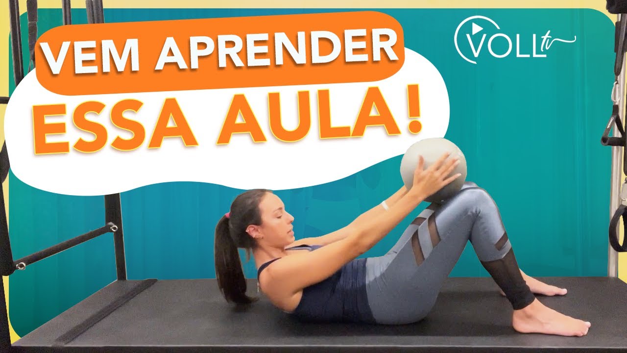 Aula de MAT Pilates com a Overball para iniciantes