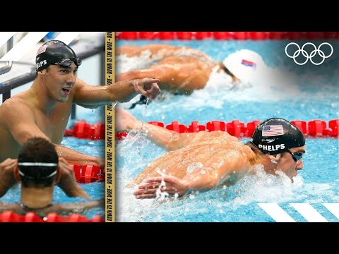 Closest swimming finish EVER! Ft. Michael Phelps ⏱️