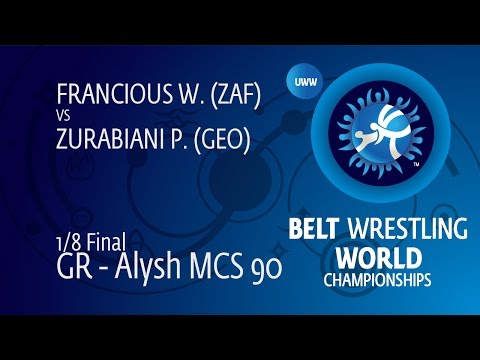 1/8 GR - Alysh MCS 90: P. ZURABIANI (GEO) df. W. FRANCIOUS (ZAF) by FALL, 2-0