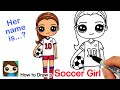 How to Draw a Soccer Player Cute Girl