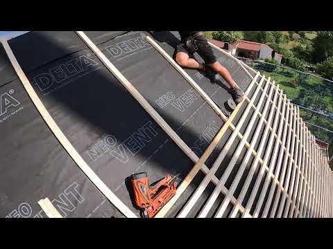 Unterspannbahn und Lattung - Teil 3 - Biberschwanzdach bei Mockrehna