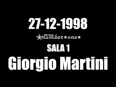 GIORGIO MARTINI 27/12/1998 @ Sala 1 Number One