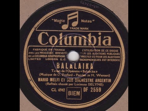 Lucienne Delyle et Mario Melfi   " Balalaïka "   1939