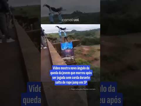 Vídeo mostra novo ângulo da queda da jovem morta após ser jogada sem corda durante salto de rope jum