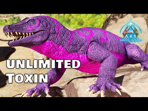Where to find Megalania & How to Farm Toxin - Ark Survival Ascended.