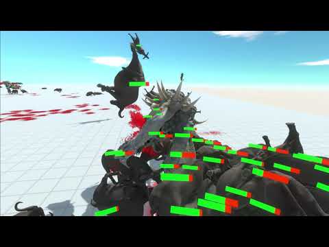 Animal Revolt Battle Simulator//100 cape buffalo Vs 3 Scourage