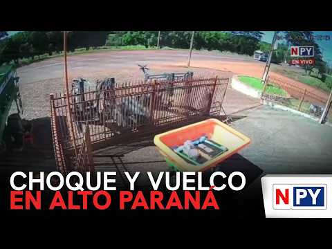 Choque y vuelco en Alto Paraná