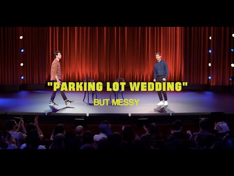 parking lot wedding but messy