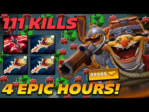 Techies 111 KILLS - EPIC 4 HOURS Battle! - Dota 2 Gameplay [Watch & Learn]