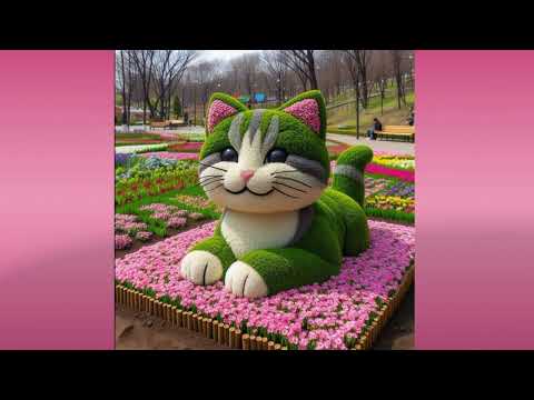 buti cat cute flowar cat