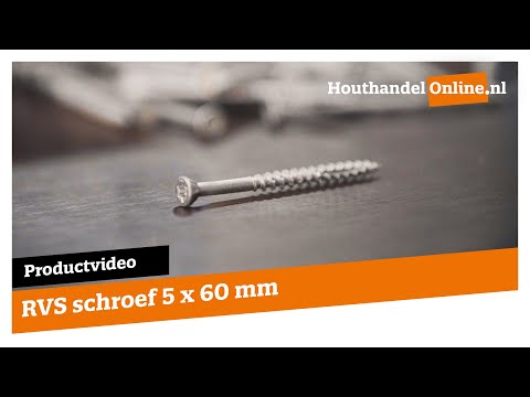 Schroef RVS 5x60mm Torx T25 (SUS410) video