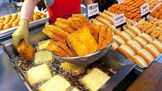 단돈 2000원 속이 터질듯한 거대 식빵 고로케? ㄷㄷ 끝까지 꽉차게 알차고 푸짐해요! 하루 400개도 완판되는 토스트 등. 전국 토스트 달인 맛집 모음 Korean toast