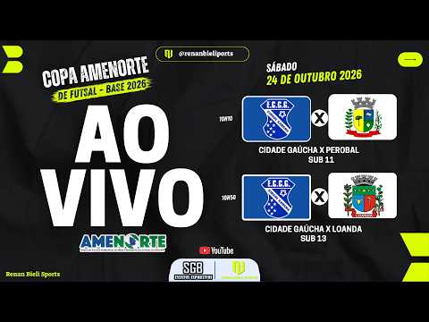 🔥 AO VIVO! COPA AMENORTE FUTSAL BASE 2026 - (24/10) | JOGOS DA MANHÃ