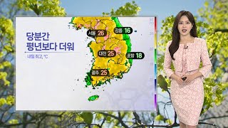 [날씨] 당분간 평년보다 기온 높아…일교차 15도 안팎 주의 / 연합뉴스TV (YonhapnewsTV)