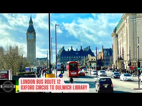 London 4K Iconic Landmarks Double Decker Bus 12 Ride on Sunny Spring day