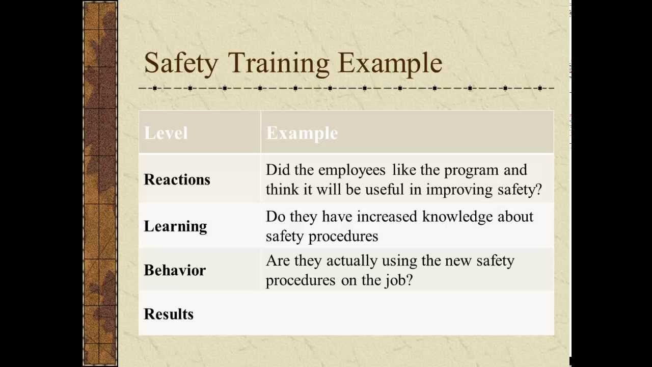 Employee Training - Evaluation