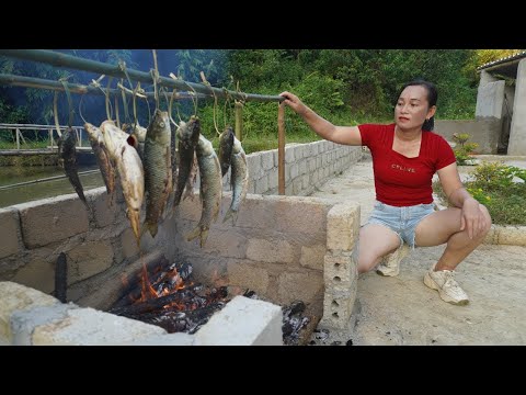 Full video:120 Days Building house, Amazing technique build farm, Green forest life, free bushcraft