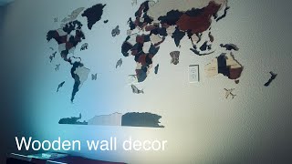 3D Wooden World Map