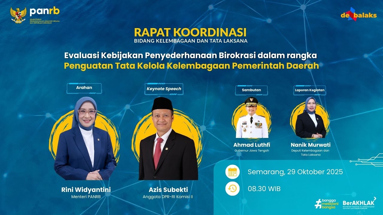 [LIVE] Rapat Koordinasi Bidang Kelembagaan dan Tata Laksana 2025