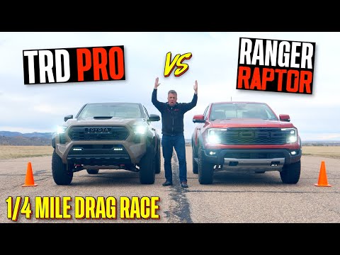 Raptor vs TRD Pro Drag Race: Does The Toyota Tacoma Stand A Chance Against the Ford Ranger?