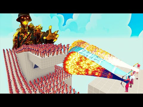 100x ZOMBIE FIREFIGHTER + 2x GIANT vs 3x EVERY GOD - Totally Accurate Battle Simulator TABS