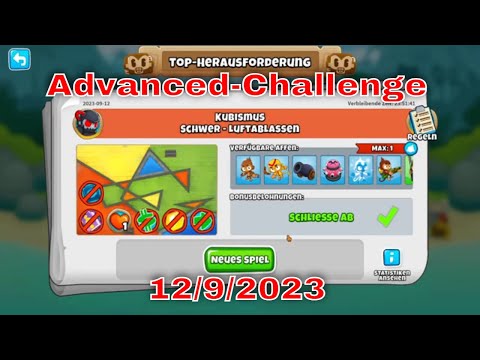 BTD 6 Top Herausforderung 12.09.2023 | bloonstd6 - Advanced Challenge  -  The bananaman's Challenge