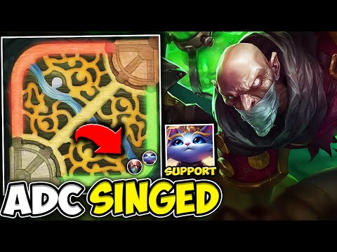 I PLAYED SINGED ADC WITH YUUMI AND IT'S 100% BROKEN - League of Legends