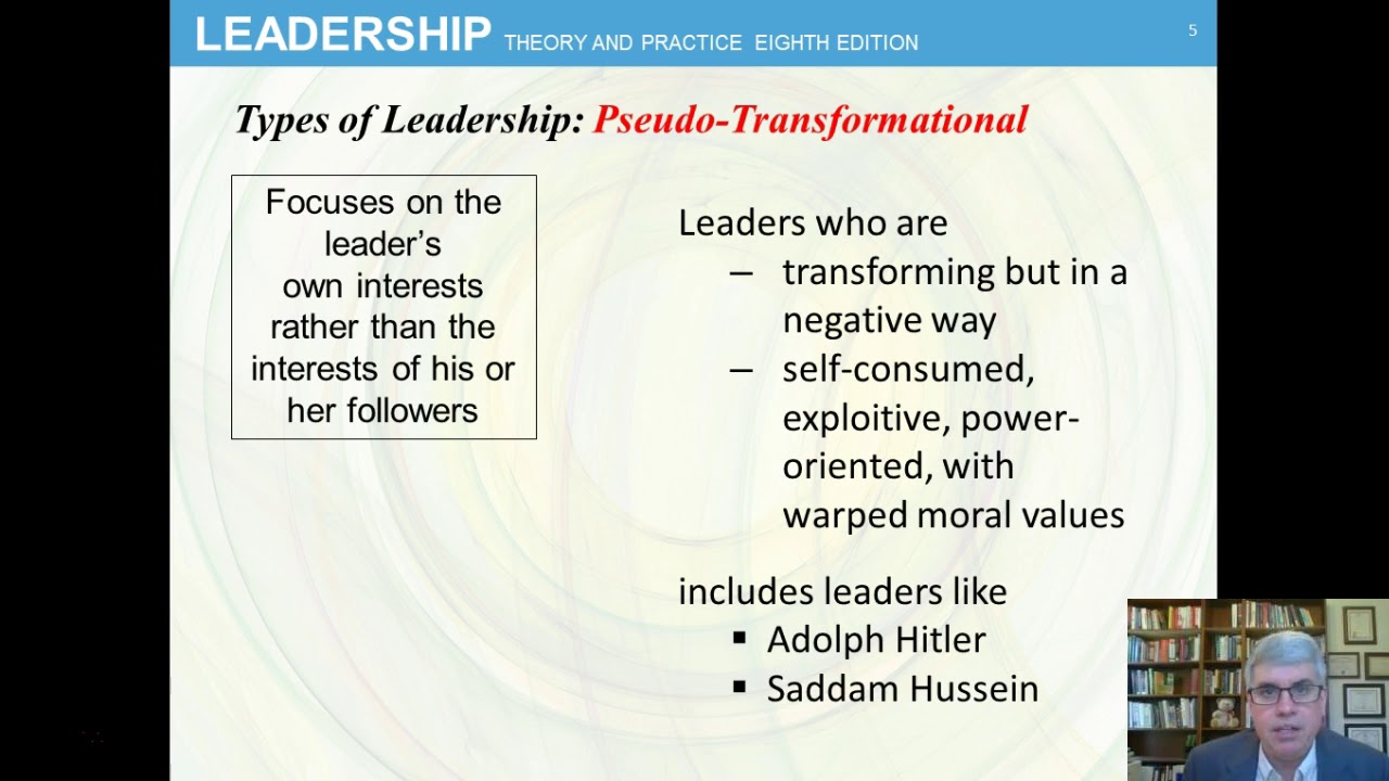 Transformational Leadership (Chap 8) Leadership by Northouse, 8-10th editions