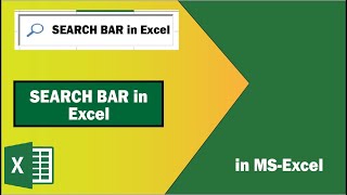 Search Bar in Excel to Highlight Row | Search Box in Excel