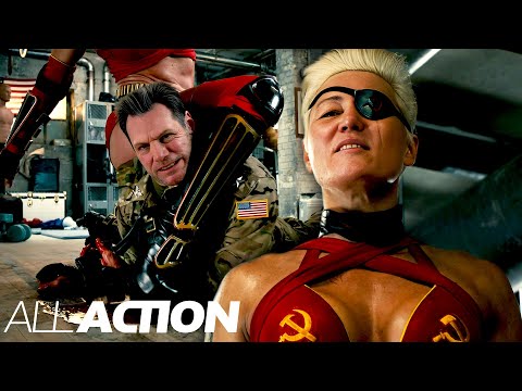 Colonel Stars & Stripes vs. Mother Russia (Superhero Fight) | Kick-Ass 2 (2013) | All Action