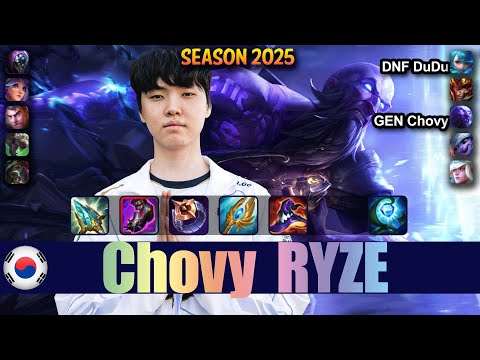 GEN Chovy RYZE vs JAYCE Mid - Patch 25.16 KR Ranked | lolrec