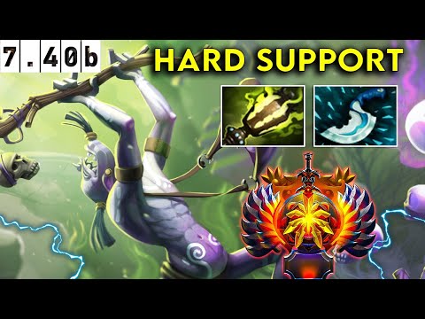 Witch Doctor Immortal Hard Support - Dota 2 Patch 7.40b Pro Pub Gameplay