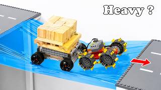 LEGO Engineering: Walking and Pulling Heavy Loads Across Nylon Bridge | Smart Lego