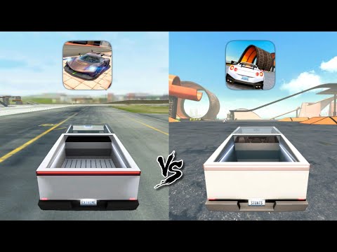 Extreme Car Driving Simulator vs Car Stunt Races Mega Ramps | Tesla Cybertruck