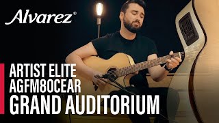 Video thumbnail for Alvarez Artist Elite AGFM80CEAR Grand Auditorium Guitar by Alvarez Guitars