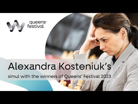 Alexandra Kosteniuk's simul with the winners of the Queens' Festival 2023