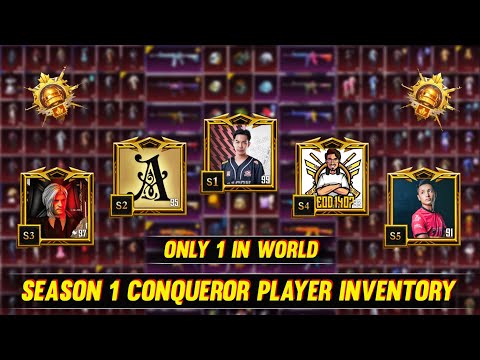 Season 1 Conqueror Player RRQ D2E Inventory 🤯🔥 || Top 5 Most Expensive Inventory of PUBG Mobile