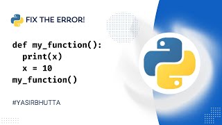 Python Function Quiz #72 Fix the UnboundLocalError: A Coding Challenge | Python for Beginners