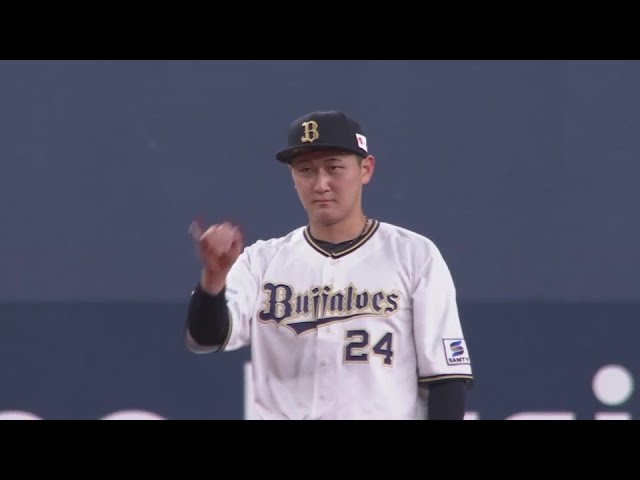 【3回表】ジャンプ一番!! バファローズ・紅林弘太郎 ジャンピングキャッチで投手を助ける!!  2024年6月12日 オリックス・バファローズ 対 阪神タイガース