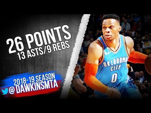 Russell Westbrook Full Highlights 2019 01 17 Lakers vs Thunder   26 13 9!  FreeDawkins