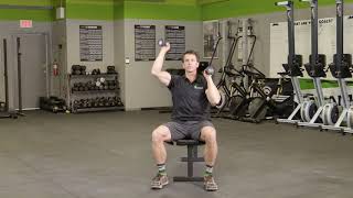 Dumbbell Seated Press Alternating Pronation Grip exercise video thumbnail